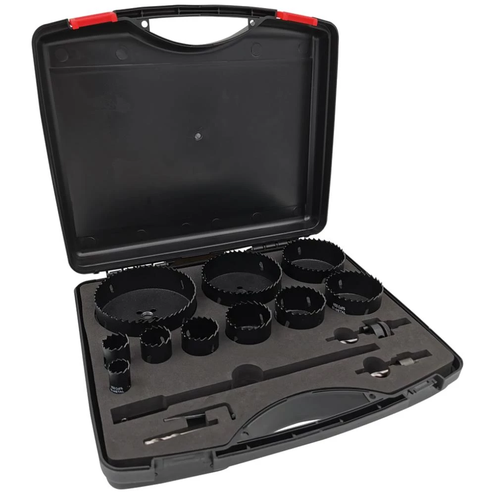 Hulsavsæt BiMetal 22-127mm, 10 hulsave + tilbehør Hulsavsæt BiMetal 22-127mm, 10 hulsave + tilbehør