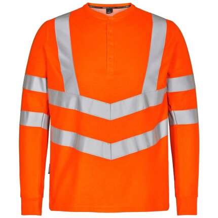 Safety T-shirt L/Æ “grandad” hi-vis rød 6XL