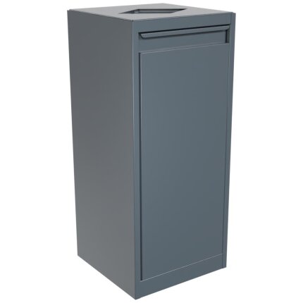 Affaldsbeholder m/åbent låg 800×350×350mm RAL7016