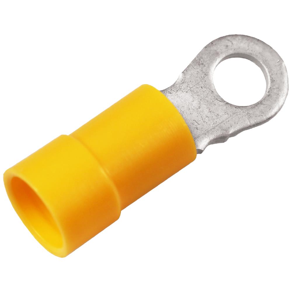 Ringkabelsko isoleret 4-6mm2 M6 gul, pk/100 Ringkabelsko isoleret 4-6mm2 M6 gul, pk/100