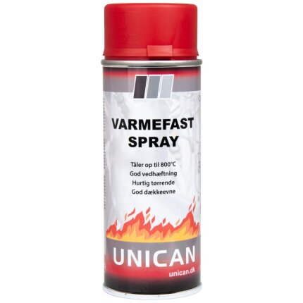 Unican varmefast lak rød 400ml