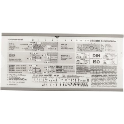 Gevindlære/-tabel DIN/ISO metrisk