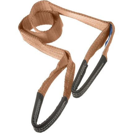 Båndstrop polyester brun 6T 4m