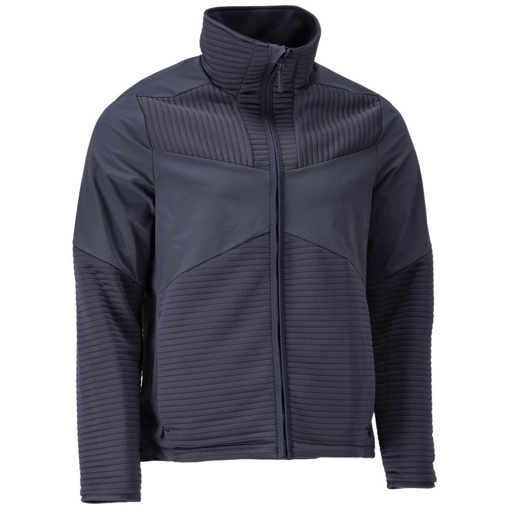 Fleecetrøje m/lynlås foret fitted mørk marine Fleecetrøje m/lynlås foret fitted mørk marine