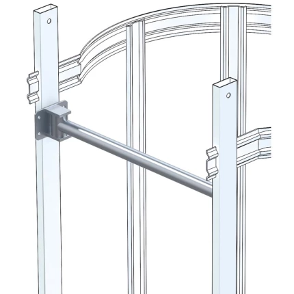 Sikringsbom m/faldlås, galv. stål