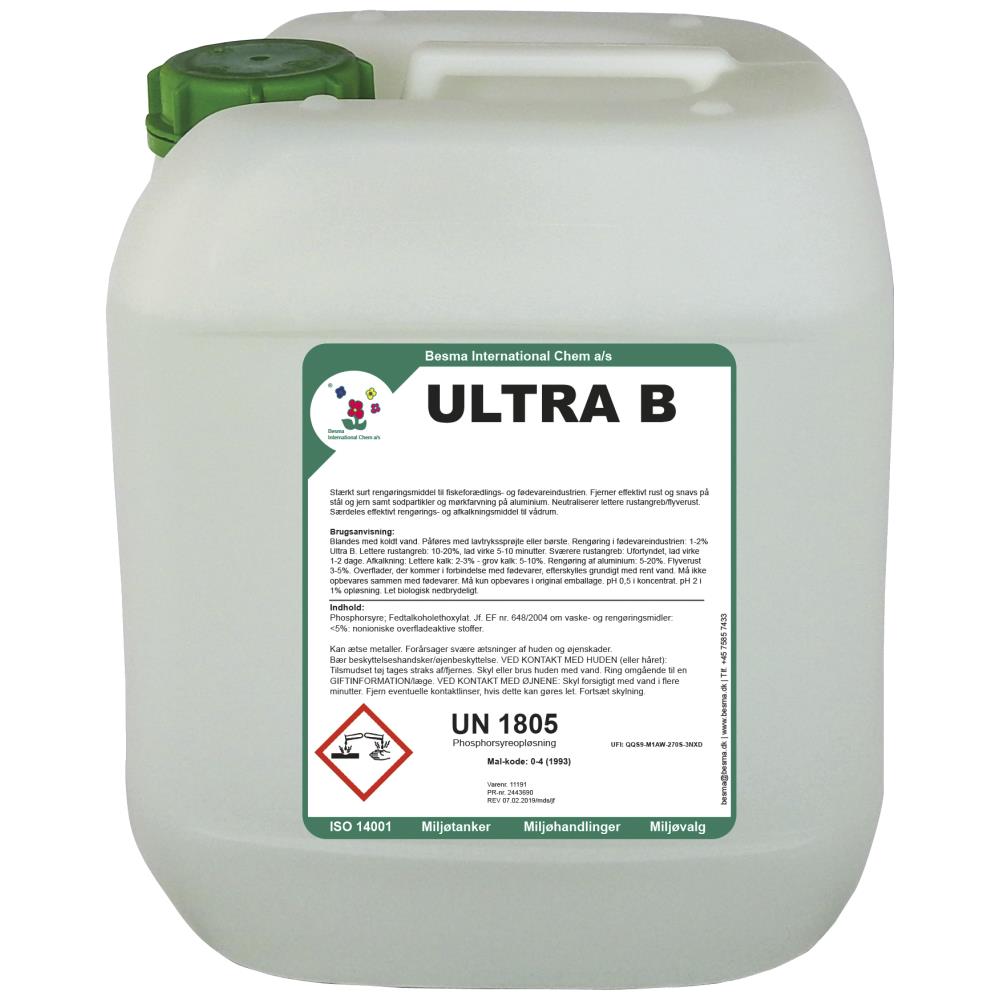 Ultra B sur rust/sod/kalkfjerner 10 ltr Ultra B sur rust/sod/kalkfjerner 10 ltr