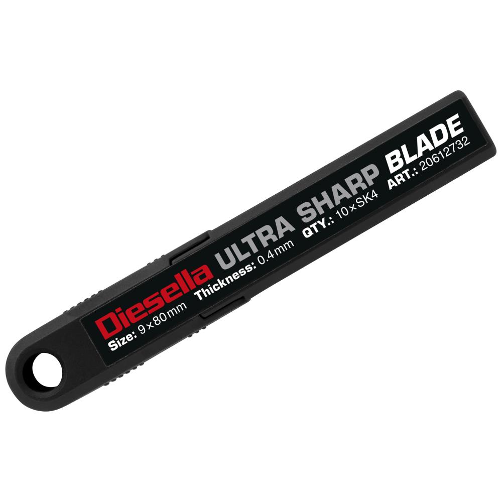 Knæk-af blade t/hobbykniv, 9mm sorte, 10stk Knæk-af blade t/hobbykniv, 9mm sorte, 10stk