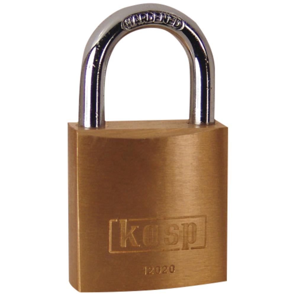 Kasp hængelås 20mm messing K12020D Kasp hængelås 20mm messing K12020D