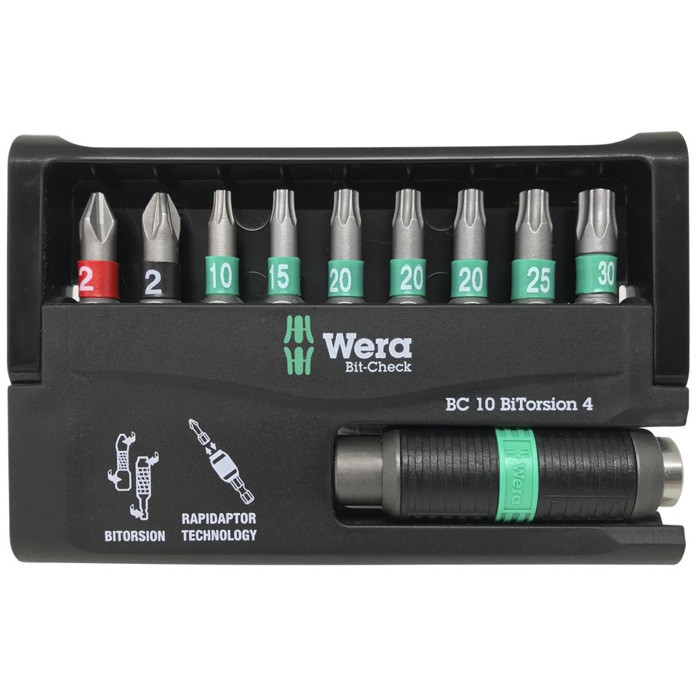 Wera/HJS bitssæt 8757-9/BTZ Rapidaptor Wera/HJS bitssæt 8757-9/BTZ Rapidaptor
