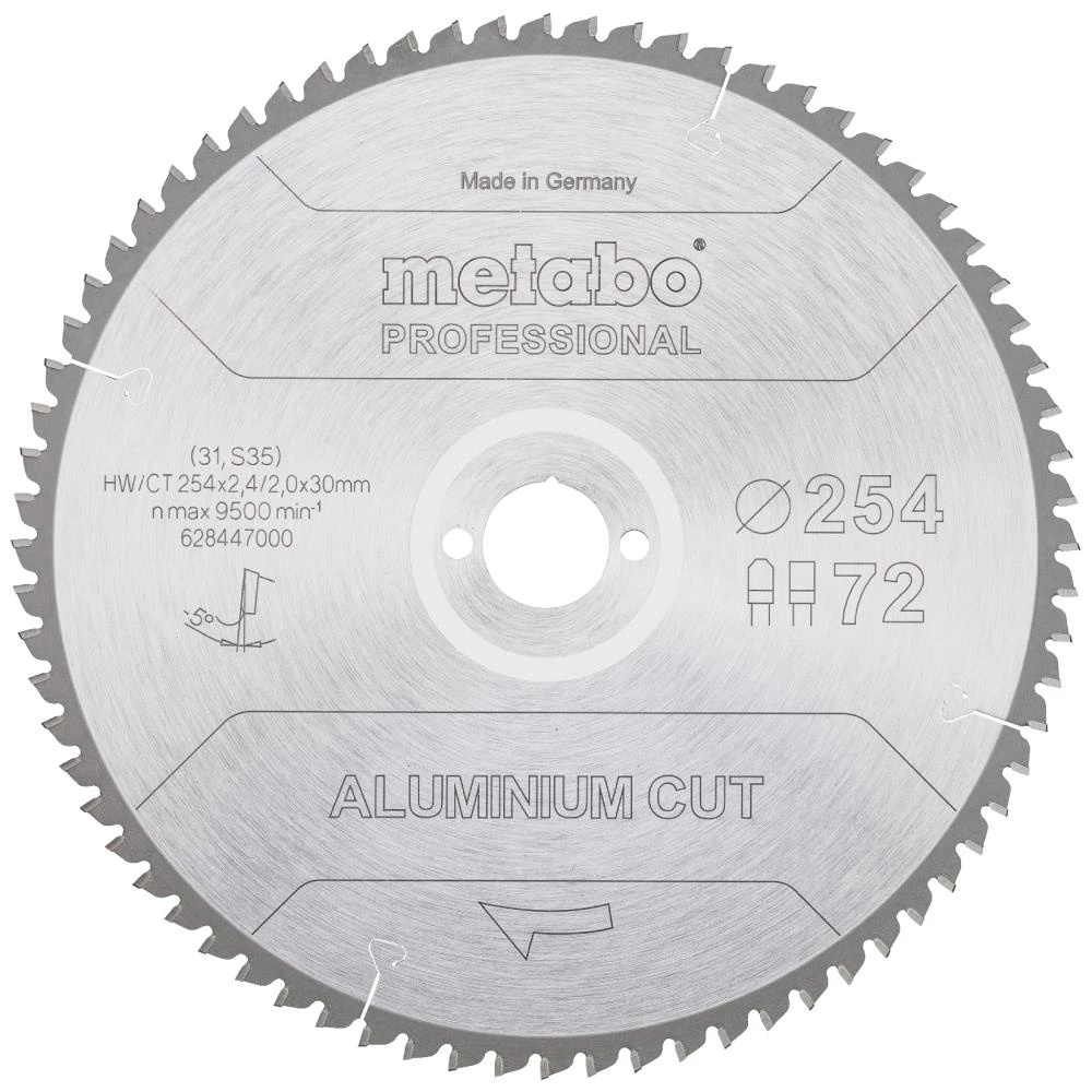 Rundsavklinge aluminium cut 254×30 Z72 FZ/TZ 5°neg Rundsavklinge aluminium cut 254×30 Z72 FZ/TZ 5°neg