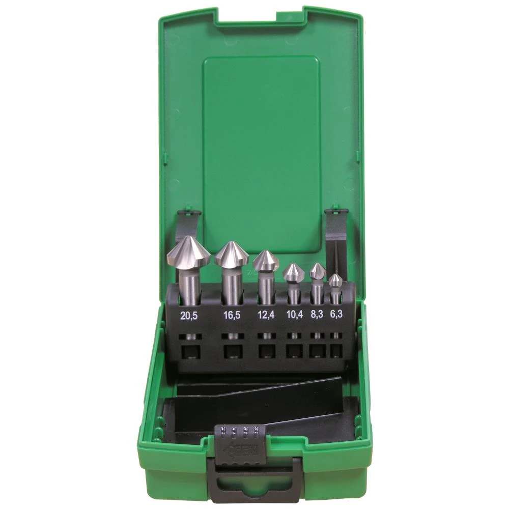 DJ TOOLS forsænkersæt 6,3-20,5 mm, plastæske 6 stk DJ TOOLS forsænkersæt 6,3-20,5 mm, plastæske 6 stk