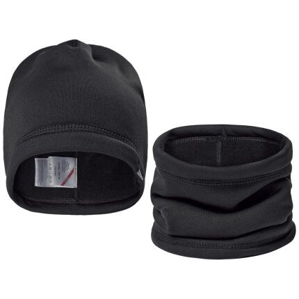 Beanie- og halsedissesæt sort one-size