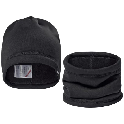 Beanie- og halsedissesæt sort one-size