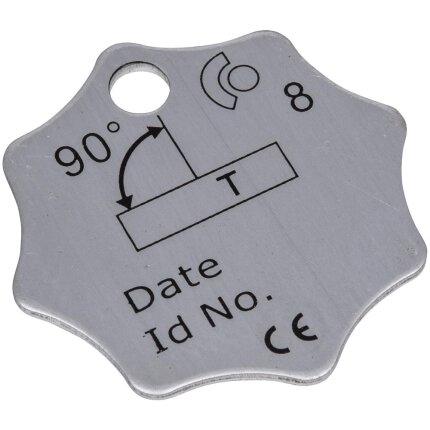 Belastningsskilt inkl. 15cm wire og wirelås