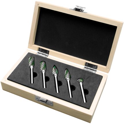 Fræsestifter HM 12mm, sæt 5 stk form B-C-D-F-G