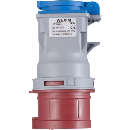 CEE adapter til 400/230V/16A til DK 230V