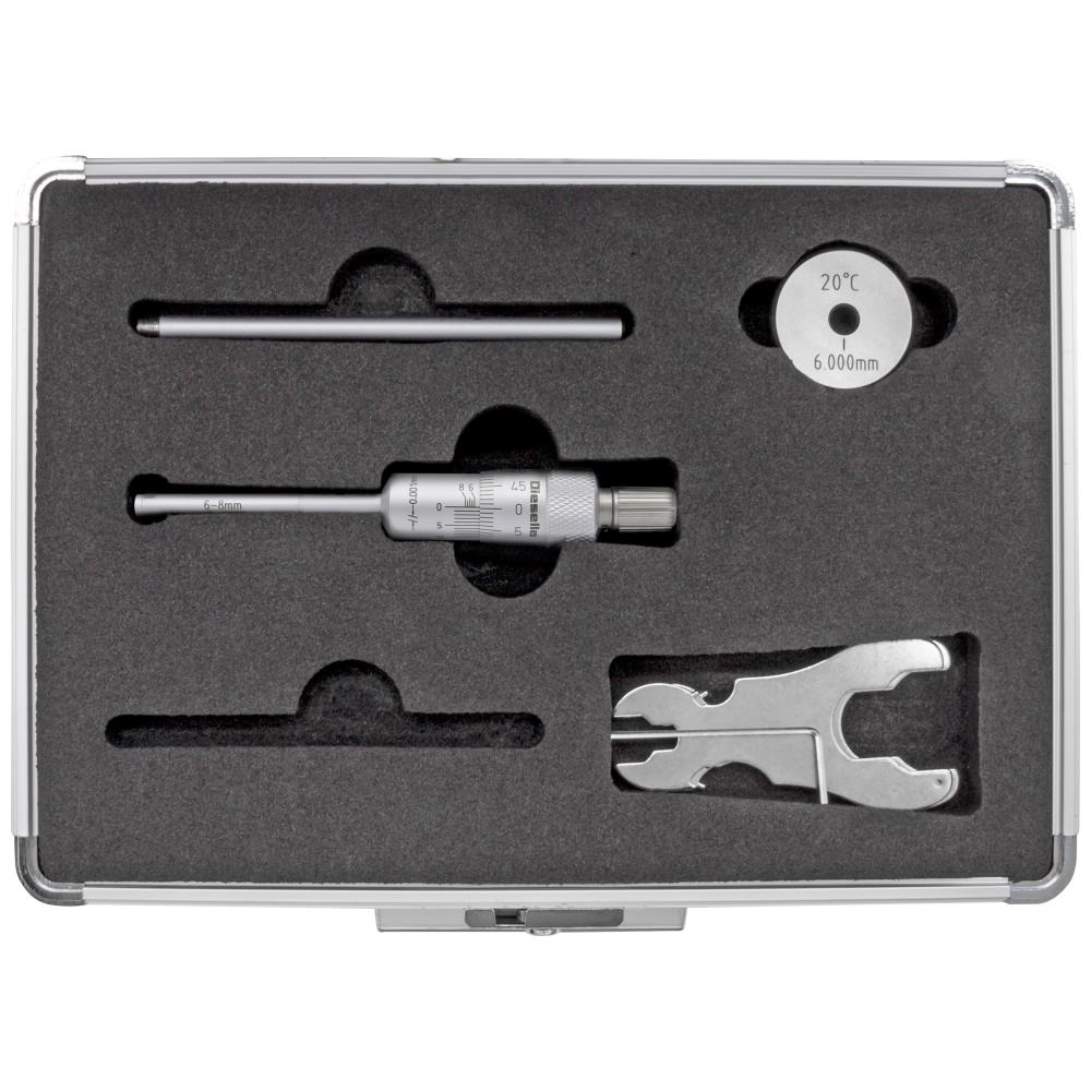Indv. 3-pkt mikrometer 6-8mm m/forl.+kontrolring Indv. 3-pkt mikrometer 6-8mm m/forl.+kontrolring