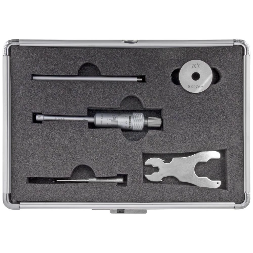 Indv. 3-pkt mikrometer 8-10mm m/forl.+kontrolring Indv. 3-pkt mikrometer 8-10mm m/forl.+kontrolring