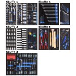 Værktøjsvogn 9106-356, 7 skuffer, 356 dele værktøj