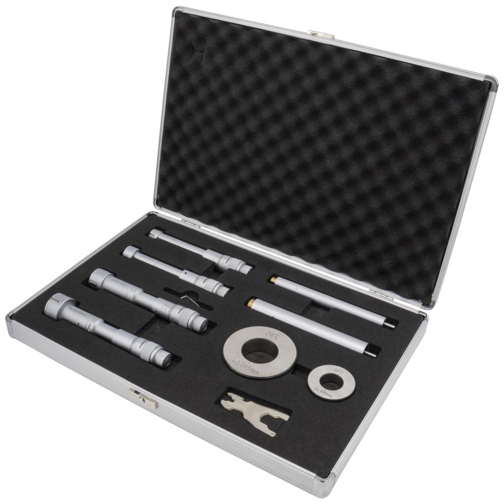 Indv. 3-pkt mikrometre, sæt 20-50mm m/kontrolringe Indv. 3-pkt mikrometre, sæt 20-50mm m/kontrolringe