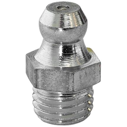 Smørenippel H1 lige, rustfri, M8×1,0