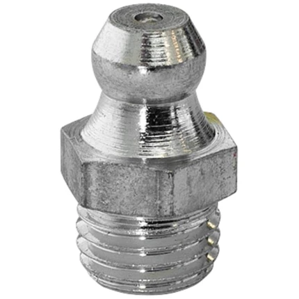 Smørenippel H1 lige, rustfri, M8×1,0