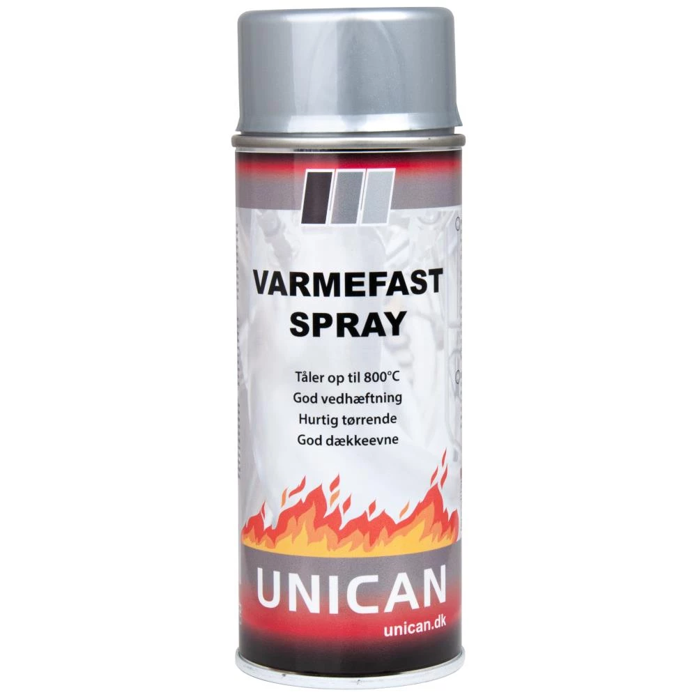 Unican varmefast lak sølv 400ml Unican varmefast lak sølv 400ml