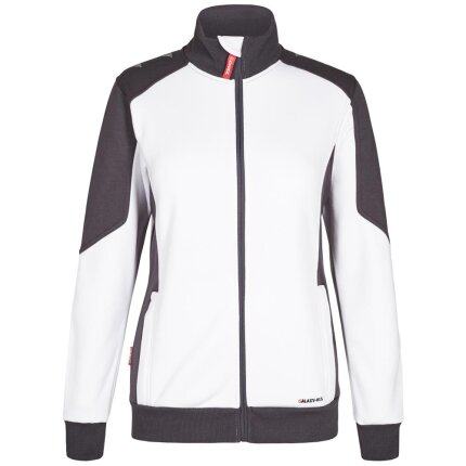 Galaxy sweatcardigan dame antracit/tomatrød XL