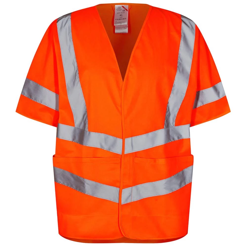 Safety vest med/korte ærmer hi-vis gul XL/2XL Safety vest med/korte ærmer hi-vis gul XL/2XL