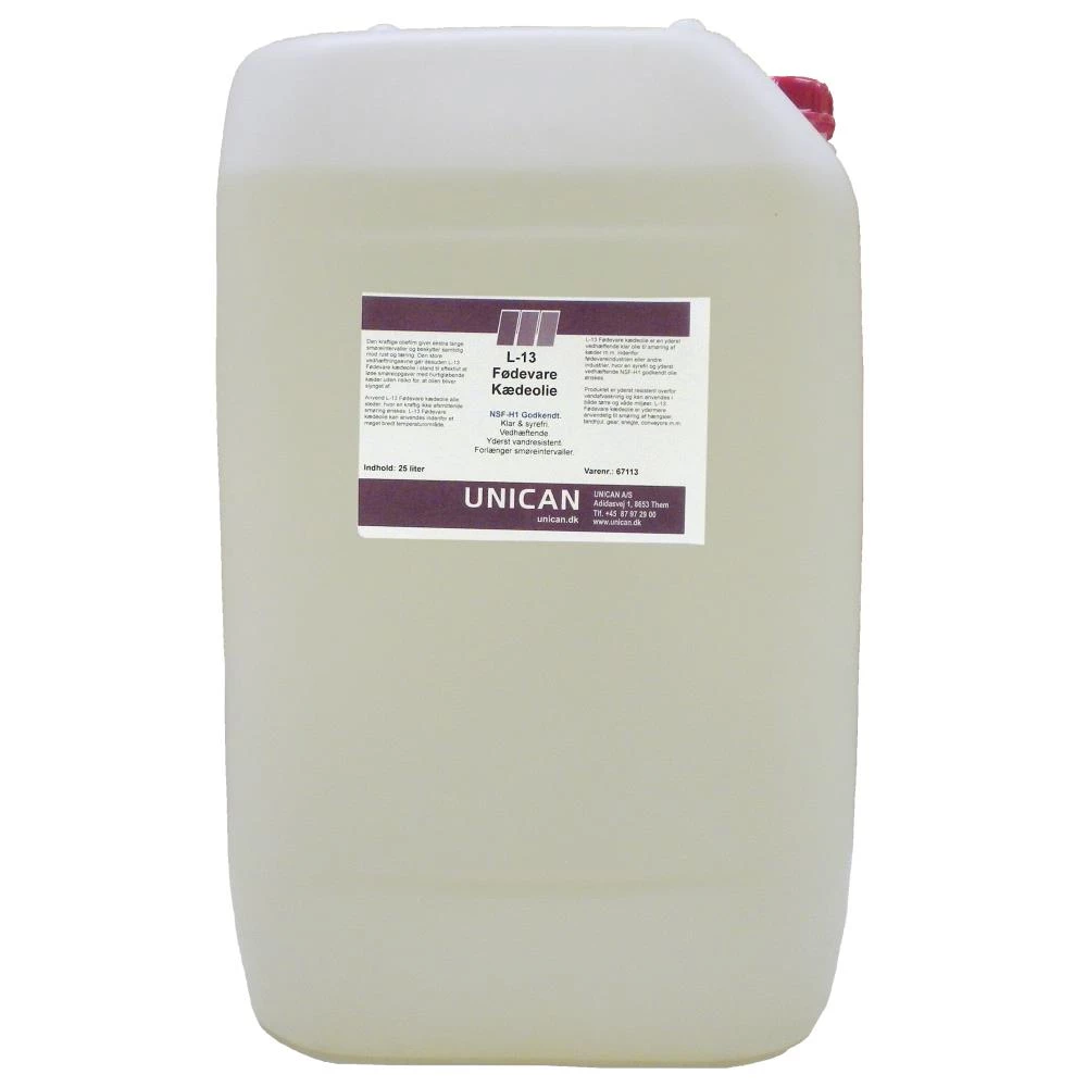 Unican L-13 fødevare-kædeolie 20ltr Unican L-13 fødevare-kædeolie 20ltr