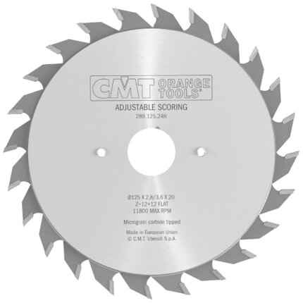 CMT forridserklinge HM-skær 125×2,8-3,6×20 Z2×12F
