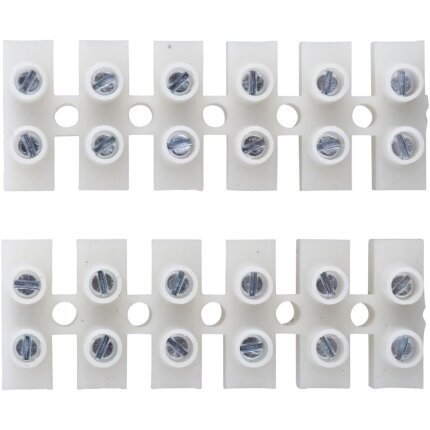 Klemrække 6-polet transparent, pk/2