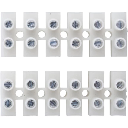 Klemrække 6-polet transparent, pk/2