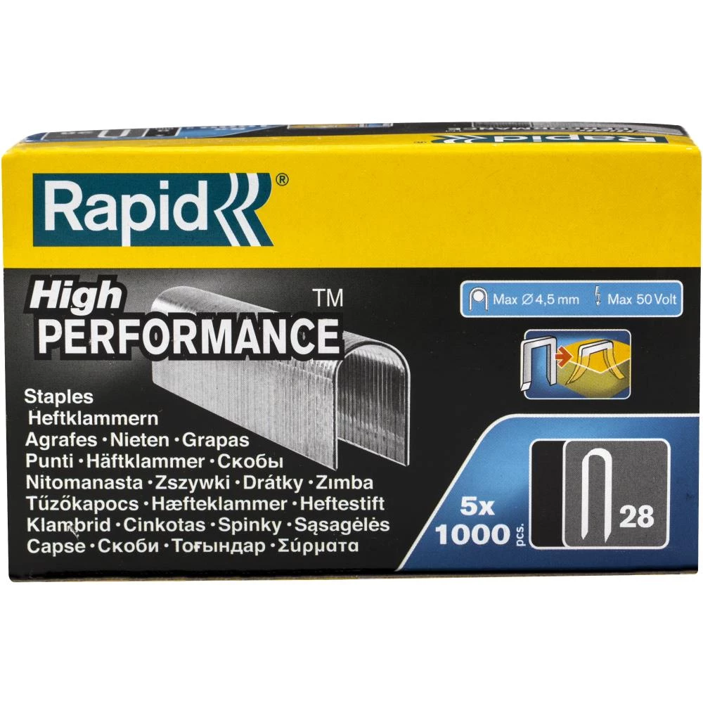 Rapid kabelklammer nr.28 galv.9mm/1000 Rapid kabelklammer nr.28 galv.9mm/1000