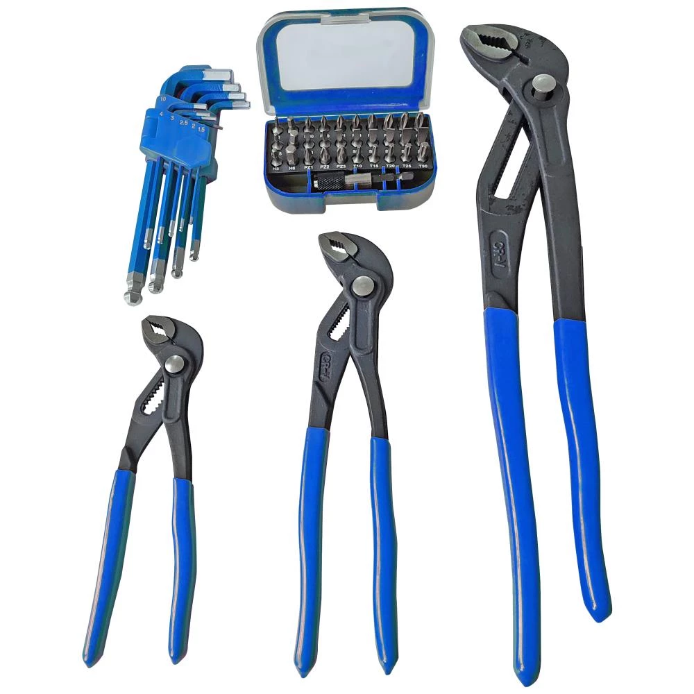 Kombisæt vandpumpetænger/stiftnøgler/bits Kombisæt vandpumpetænger/stiftnøgler/bits