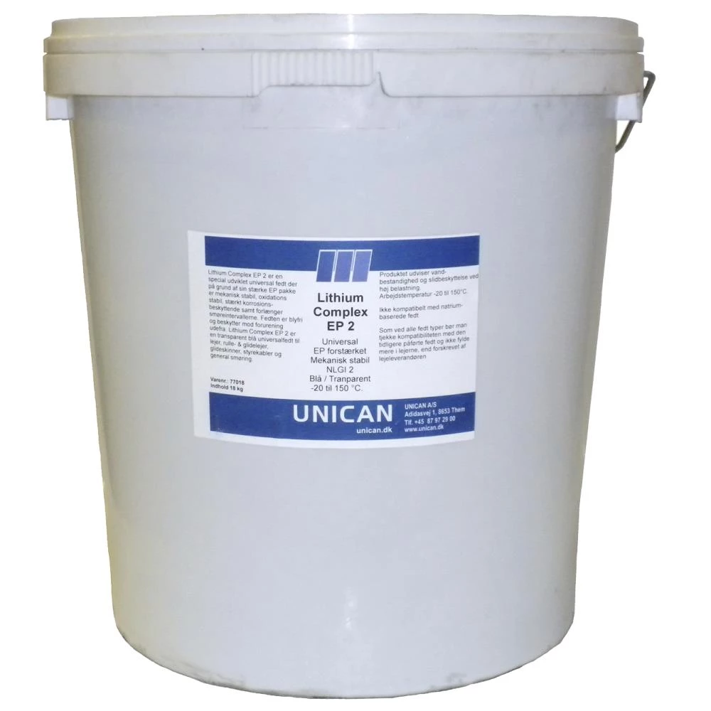 Unican Lithium Complex EP2 universalfedt 18kg Unican Lithium Complex EP2 universalfedt 18kg