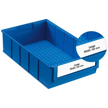 Etiketter til bred lagerkasse 183 mm, pakke 60stk