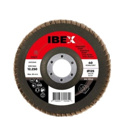 Lamelslibeskive 125 K40 rød keramisk