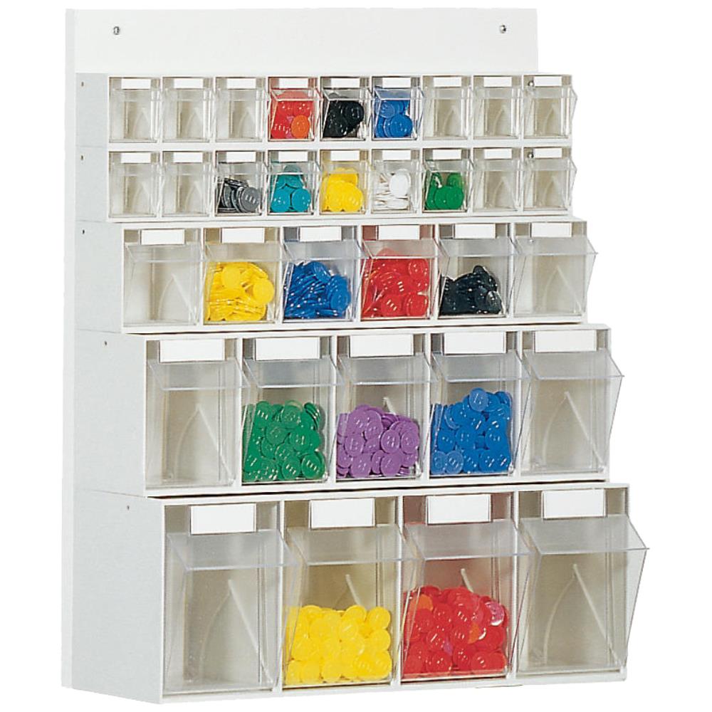 WEZ tiltboks t/væg 600×185×684mm, 33 rum, grå WEZ tiltboks t/væg 600×185×684mm, 33 rum, grå