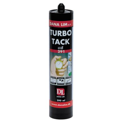 Danalim Turbo Tack 291 montagelim sort 290 ml