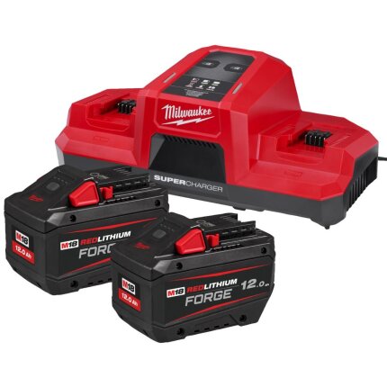 Startsæt M18, 2×12Ah FB12 Forge + lader DBSC