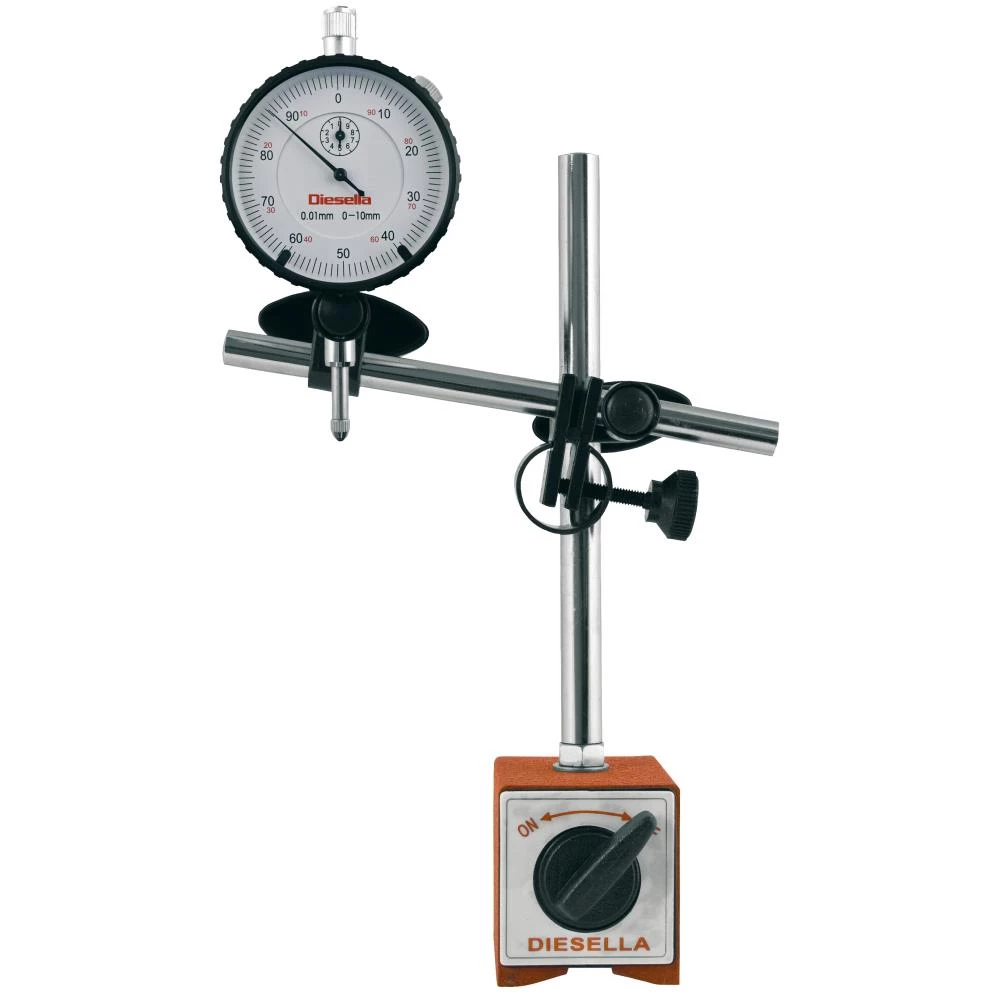 Måleurstander m/måleur 0-10mm m/øje på bagside Måleurstander m/måleur 0-10mm m/øje på bagside