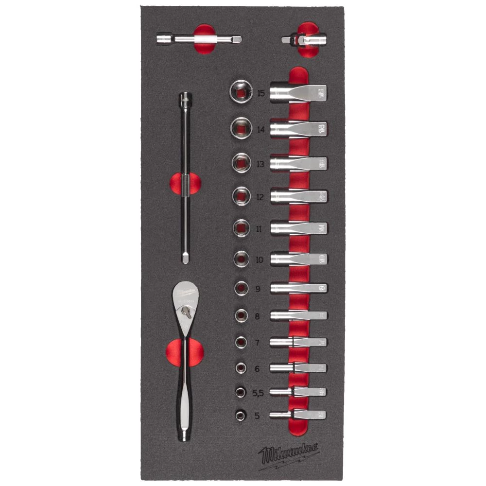 Indsats t/værkstedvogn, 1/4″ skralde-/topsæt Indsats t/værkstedvogn, 1/4″ skralde-/topsæt