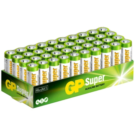 Batteri Super Alkaline AA 15A/LR6 1,5V, 40 stk