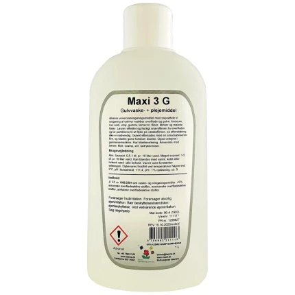 Maxi3 G gulvvaske-/plejemiddel 1 ltr