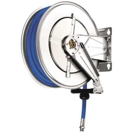 Aut slangeopruller rustfri, 1/2″×15mtr hyg. slange