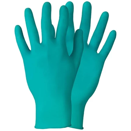 TNT 1×handske grøn nitril lang pf pk/100 92-605