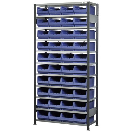 Plukkereol L1 210×100×30cm, 40 grå 3067 kasser