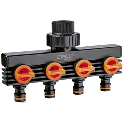 Claber 3/4″ tilslutning med 4 udg.