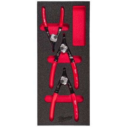 Låseringstangsæt, 3 stk i skumindsats